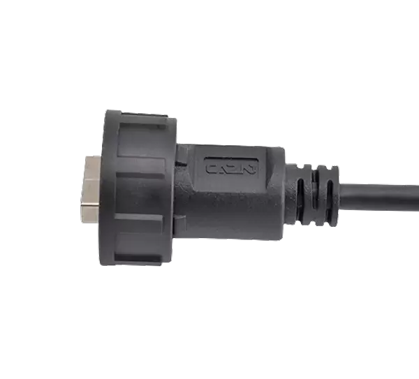 케이블(나사형)로 오버몰드된 USB 남성 - 남성