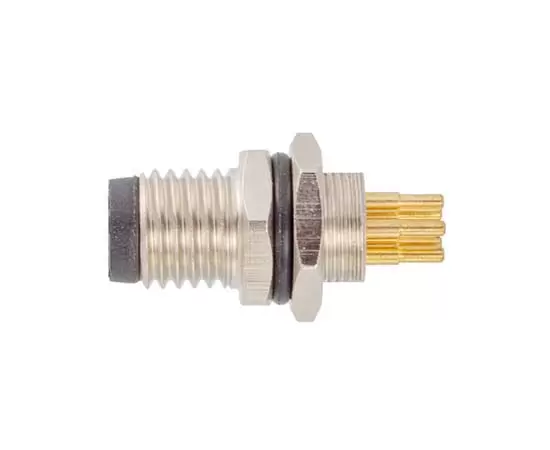 M8 남성 전면 마운트 소켓 (PCB, 나사 M8*0.5)