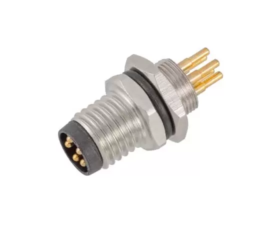 M8 남성 전면 마운트 소켓 (PCB, 나사 M8*0.5)