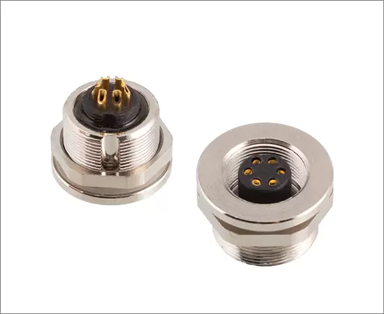 M9 여성 전면 마운트 소켓 (솔더)