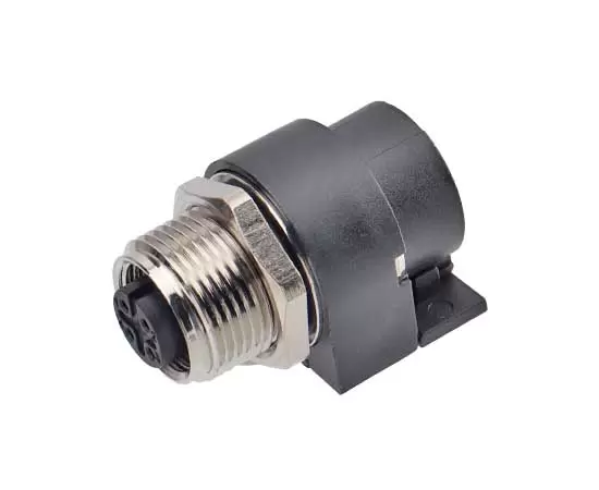 M12 곡선 홀 소켓 (PCB, 나사 M15*1, 큰 볼륨)