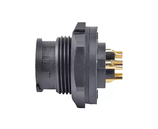 E10 남성 백 마운트 솔더 리셉터클 (Bayonet)