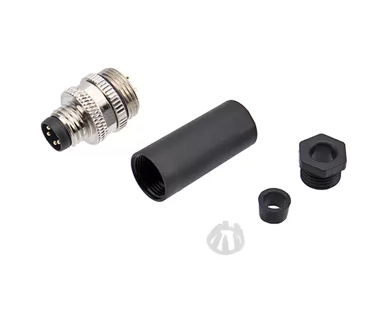 M8 스트레이트 수컷 플라스틱 조립 플러그 (솔더)