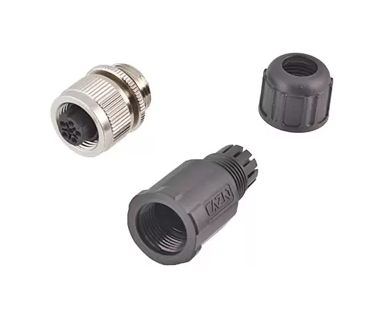 M12 스트레이트 여성 플라스틱 조립 플러그 (솔더)