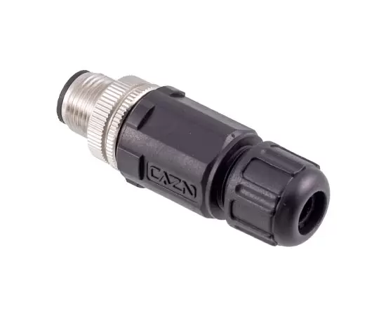 M12 스트레이트 수컷 플라스틱 조립 플러그 (솔더)