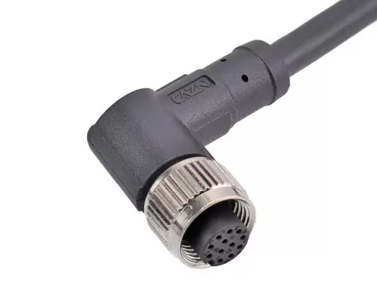 M12 각진 암컷 오버 모드 플러그