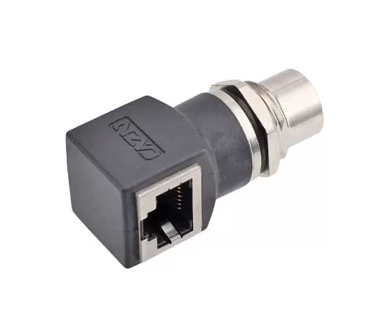 M12는 암컷 대 RJ45 어댑터에 각진합니다