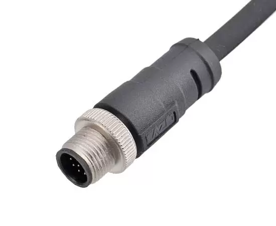 M12 Straight Male Overmolded Plug (댐핑 스타일)