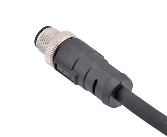 M12 Straight Male Overmolded Plug (댐핑 스타일)