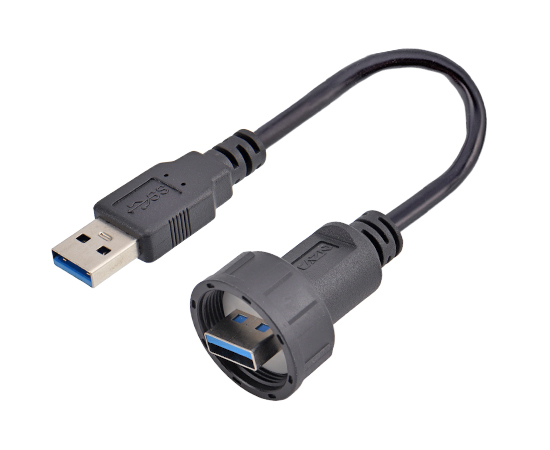 USB 남성에서 케이블로 과도한 남성에서 (나사산)