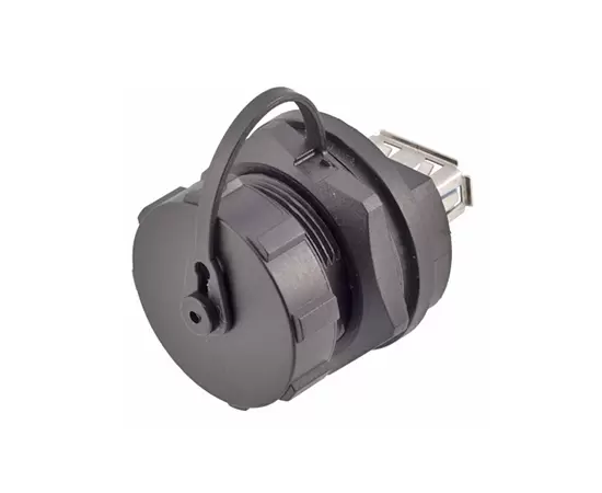 USB 암컷에서 여성 백 마운트 리셉터클 (스레드)