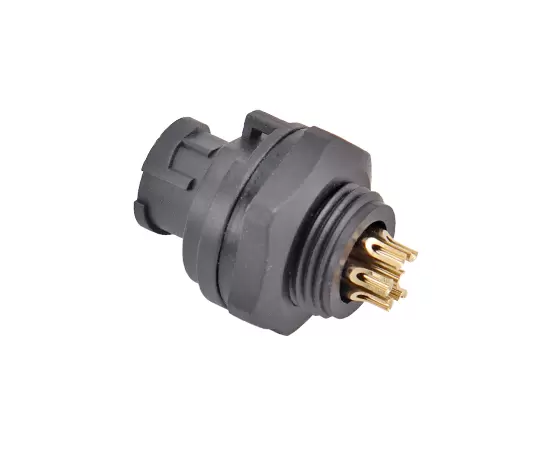 E7 남성 전면 마운트 솔더 리셉터클 (Bayonet)