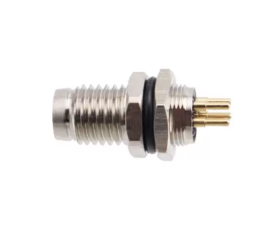 M8 남성 전면 마운트 소켓 (PCB, 나사 M8*0.5, 금속 인터페이스)