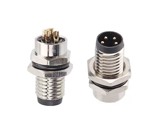 M8 남성 백 마운트 소켓 (솔더, 나사 M8*1)