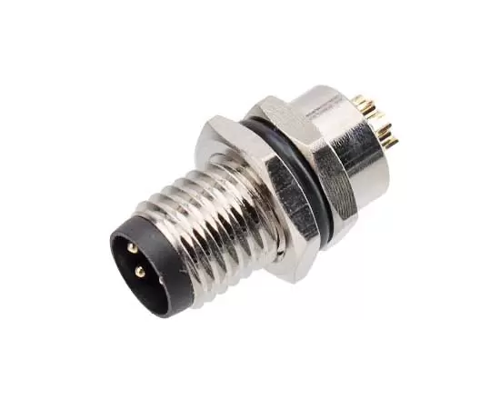 M8 남성 백 마운트 소켓 (PCB, 나사 M8*1)