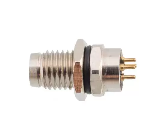 M8 수컷 백 마운트 소켓 (PCB, 나사 M8*1, 금속 인터페이스)