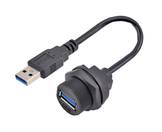 USB 여성 리셉터클에서 케이블로 과도한 남성 (스레드)