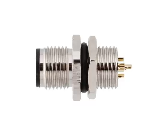 M12 남성 전면 마운트 소켓 (솔더, 나사 M12*1)