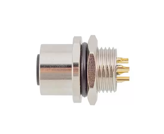 M12 암 전면 마운트 소켓 (땜납, 나사 M12*1)