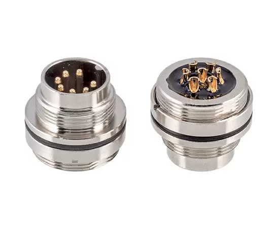 M16 남성 전면 마운트 소켓 (솔더, 나사 M18*0.75)