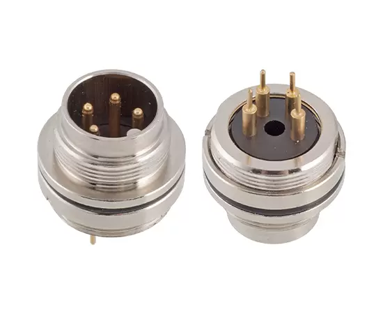 M16 남성 전면 마운트 소켓 (PCB, 나사 M18*0.75)