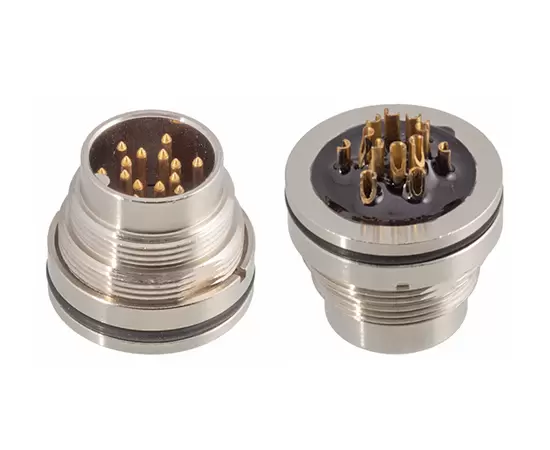 M16 수컷 백 마운트 소켓 (솔더, 나사 M18*0.75)