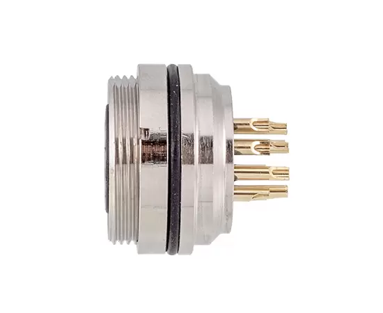 M16 암컷 백 마운트 소켓 (솔더, 나사 M18*0.75)