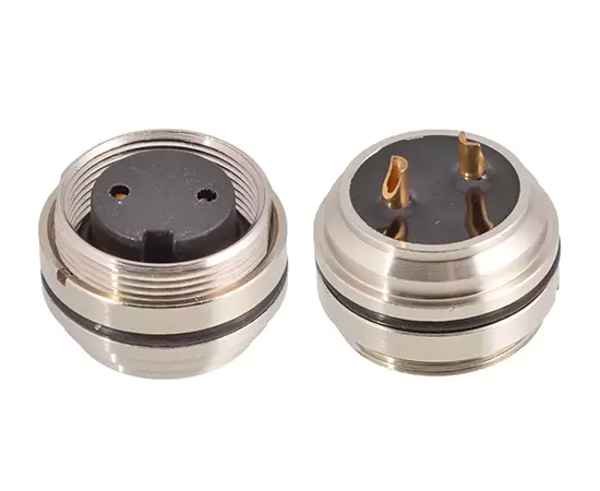 M16 암컷 백 마운트 소켓 (솔더, 나사 M18*0.75)