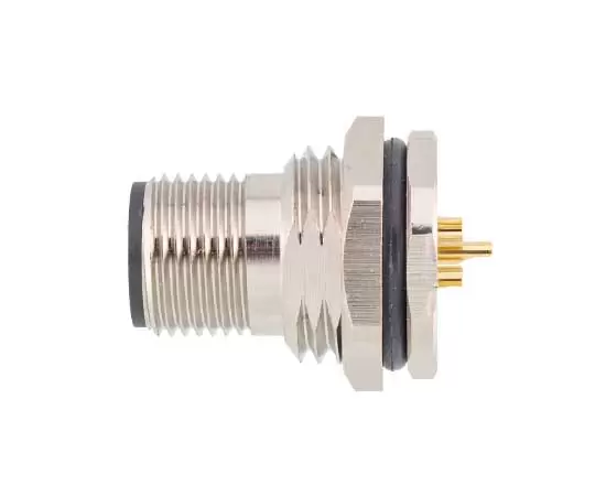 M12 수컷 백 마운트 소켓 솔더 나사 M16*1.5/PG9