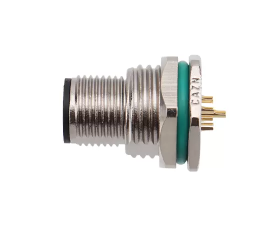 M12 아연 합금 쉘 수컷 백 마운트 소켓 솔더 나사 M16*1.5/PG9