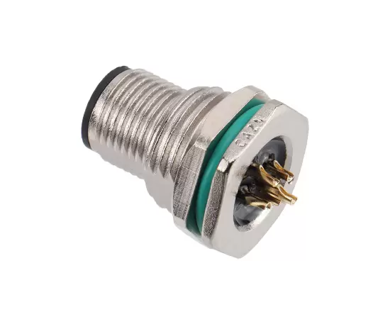 M12 아연 합금 쉘 수컷 백 마운트 소켓 솔더 나사 M16*1.5/PG9