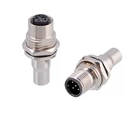 M12 수컷 백 마운트 소켓 솔더 나사 M16*1.5/PG9 차폐