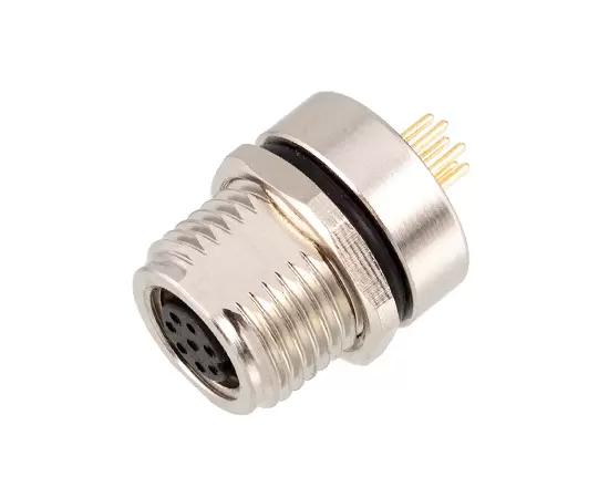 M8 암 백 마운트 소켓 (PCB, 나사 M12*1)