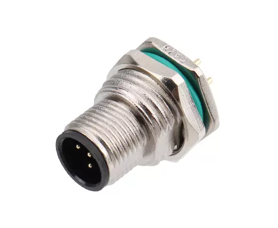 M12 아연 합금 쉘 수컷 백 마운트 소켓 PCB 나사 M16*1.5/PG9