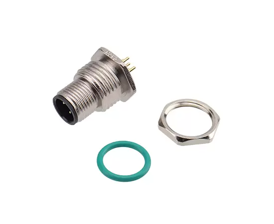 M12 아연 합금 쉘 수컷 백 마운트 소켓 PCB 나사 M16*1.5/PG9