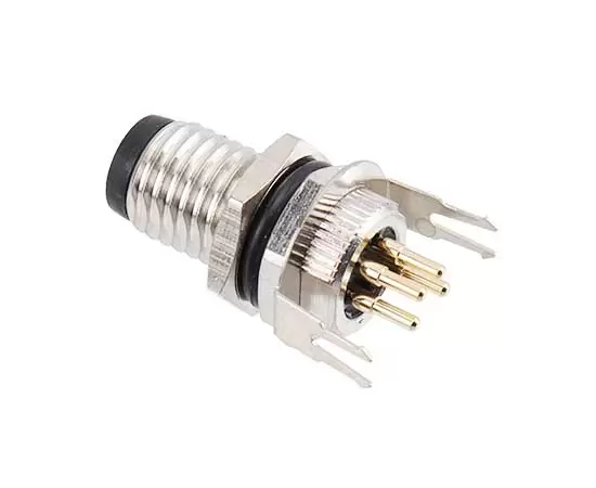 M8 수컷 백 마운트 소켓 (PCB, 나사 M8*1, 접지 유형)