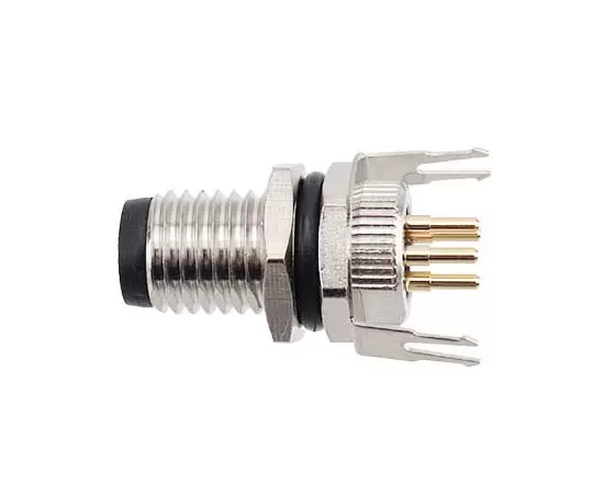 M8 수컷 백 마운트 소켓 (PCB, 나사 M8*1, 접지 유형)