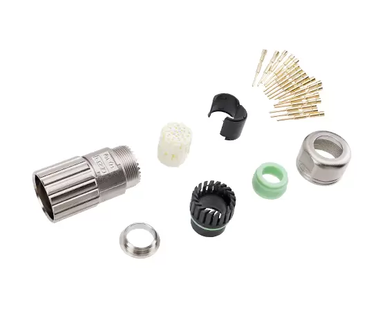 M623 신호 직선 수컷 금속 조립 플러그 (CRIMP)