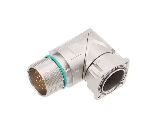 M623 Angled Signal Male Square 조립 된 소켓 (Crimp, Mount 19.8x19.8)
