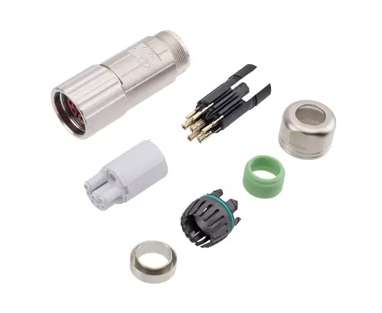 M923 전원 스트레이트 여성 금속 조립 플러그 (CRIMP)