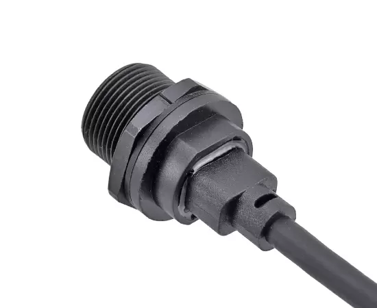 Type-C Female Back Mount Receptacle to USB Male Overmolded 케이블 (스레드)