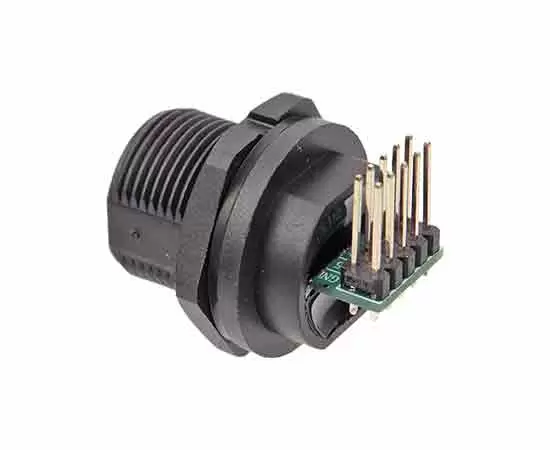 Type-C 암컷 백 마운트 각도 PCB 리셉터클 (스레드)