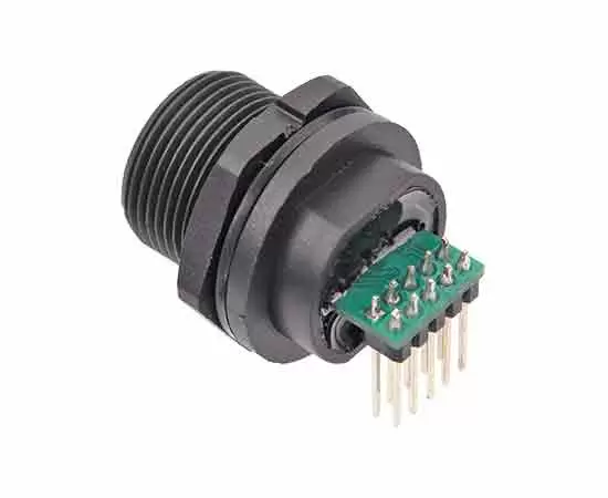 Type-C 암컷 백 마운트 각도 PCB 리셉터클 (스레드)