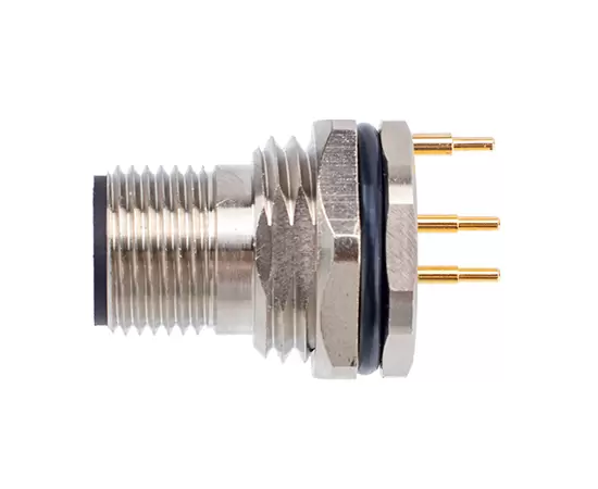 M12 Male Back Mount 소켓 (PCB, 접지 유형)