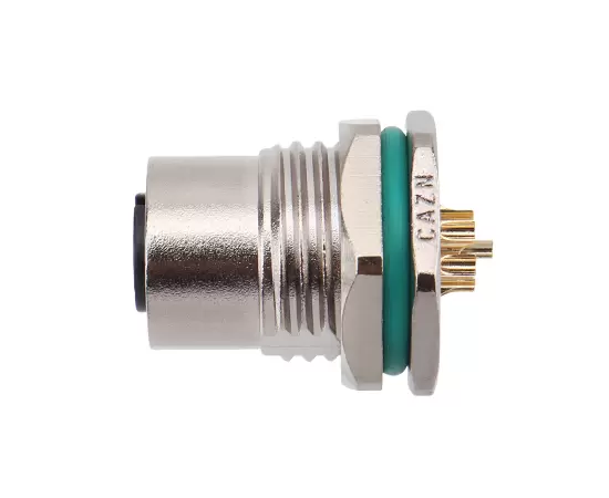 M12 아연 합금 쉘 암컷 백 마운트 소켓 솔더 나사 M16*1.5/PG9