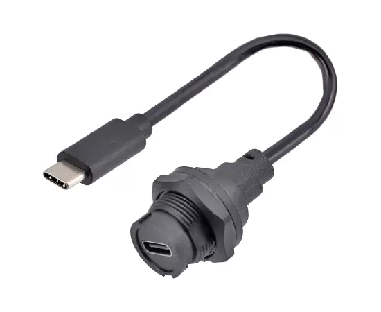 유형 C 암컷 등 마운트 마운트 리셉터클에서 남성 오버 모드 케이블 (Bayonet)