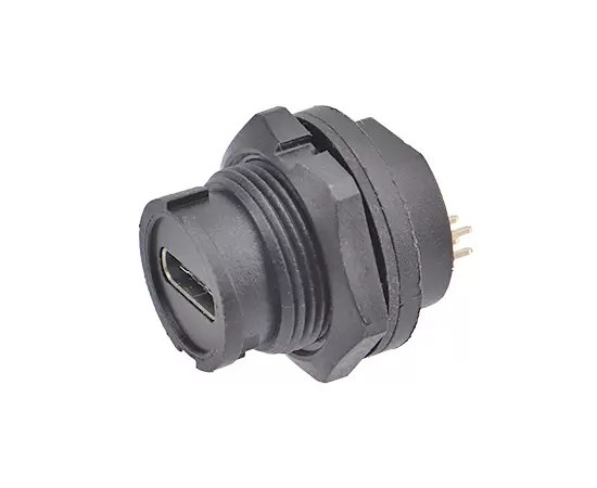 Type-C 암컷 백 마운트 PCB 리셉터클 (Bayonet)