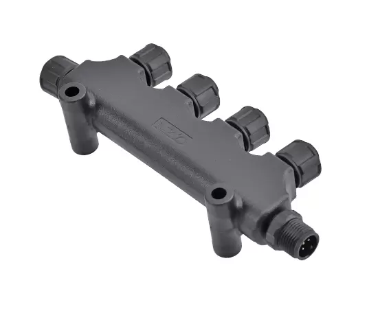 M12 T- 타입 어댑터 (PSSSSS, 플라스틱 유형)