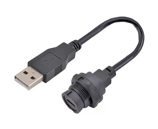 마이크로 USB 암컷 등 마운트 리셉터클에서 USB 2.0 남성 오버 모드 케이블 (Bayonet)