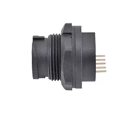 마이크로 USB 암컷 백 마운트 PCB 리셉터클 (Bayonet)